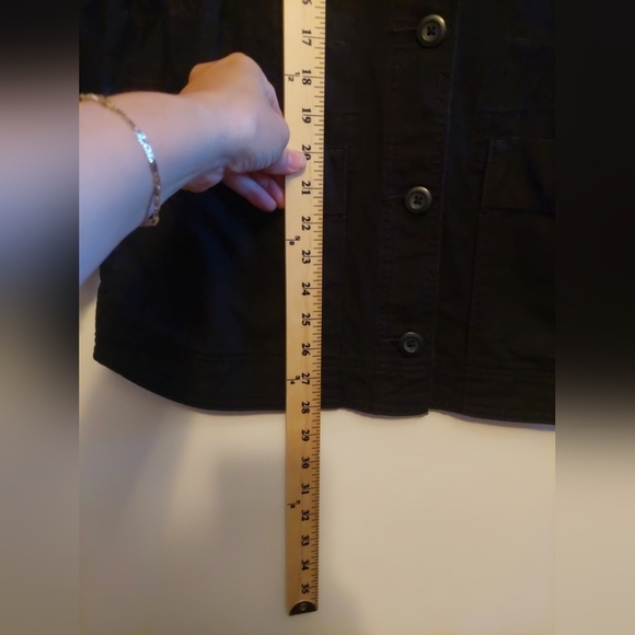 Everlane Cinchable Chore Jacket Cotton Canvas Black Sz Small MINIMALIST … - Picture 10 of 11